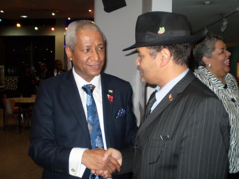 Jamaican Honorary Consul for Birmingham proudly wearing his WAWI Pin Badge