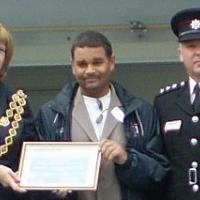 H receiving Citizenship Award