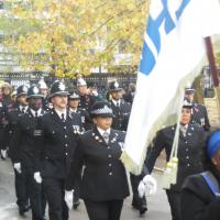 On the march at Remembrance Sunday 2018
